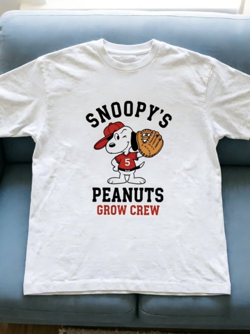 Snoopy's Peanuts Grow Crew white Women Men T-shirt unisex